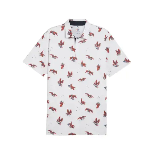 PUMA Golf PUMA X VOLITION Flying Eagles Polo Shirt Men's White Light