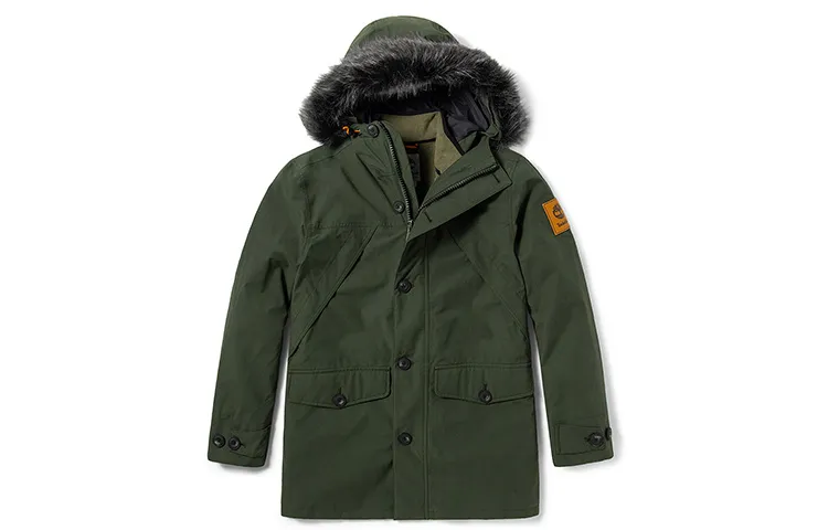 Timberland Jackets Men's Green Hooded Thickened Workwear