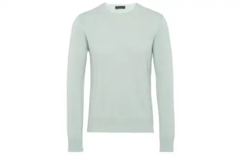 PRADA Sweaters Men's Blue Crew Neck Moderate Other