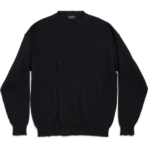 Balenciaga Sweaters Men's Black Crew Neck Moderate Other