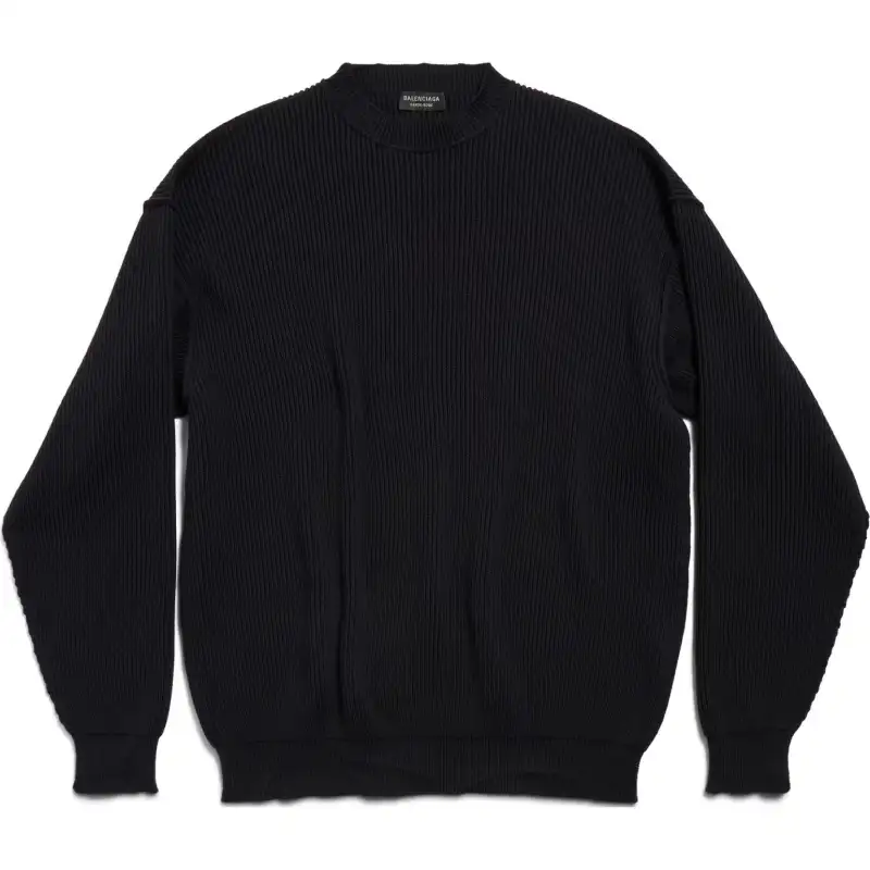 Balenciaga Sweaters Men's Black Crew Neck Moderate Other