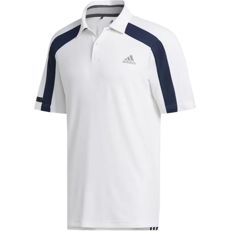 Adidas Polo Shirts Men's White Lapel Moderate Straight Fit