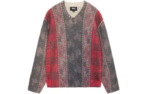 Stussy Mixed Print Alpaca Sweater