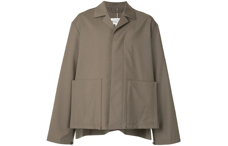 Maison Margiela Jackets Men's Brown Lapel Moderate Workwear