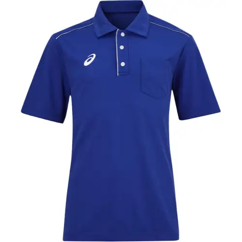 ASICS Polo Shirts Men's Blue Polo Collar Moderate Straight Fit