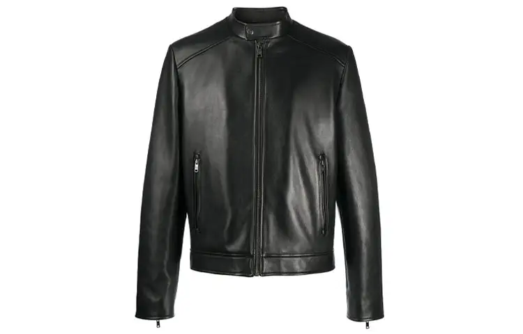 PRADA Jackets Men's Black Stand Collar Moderate Other