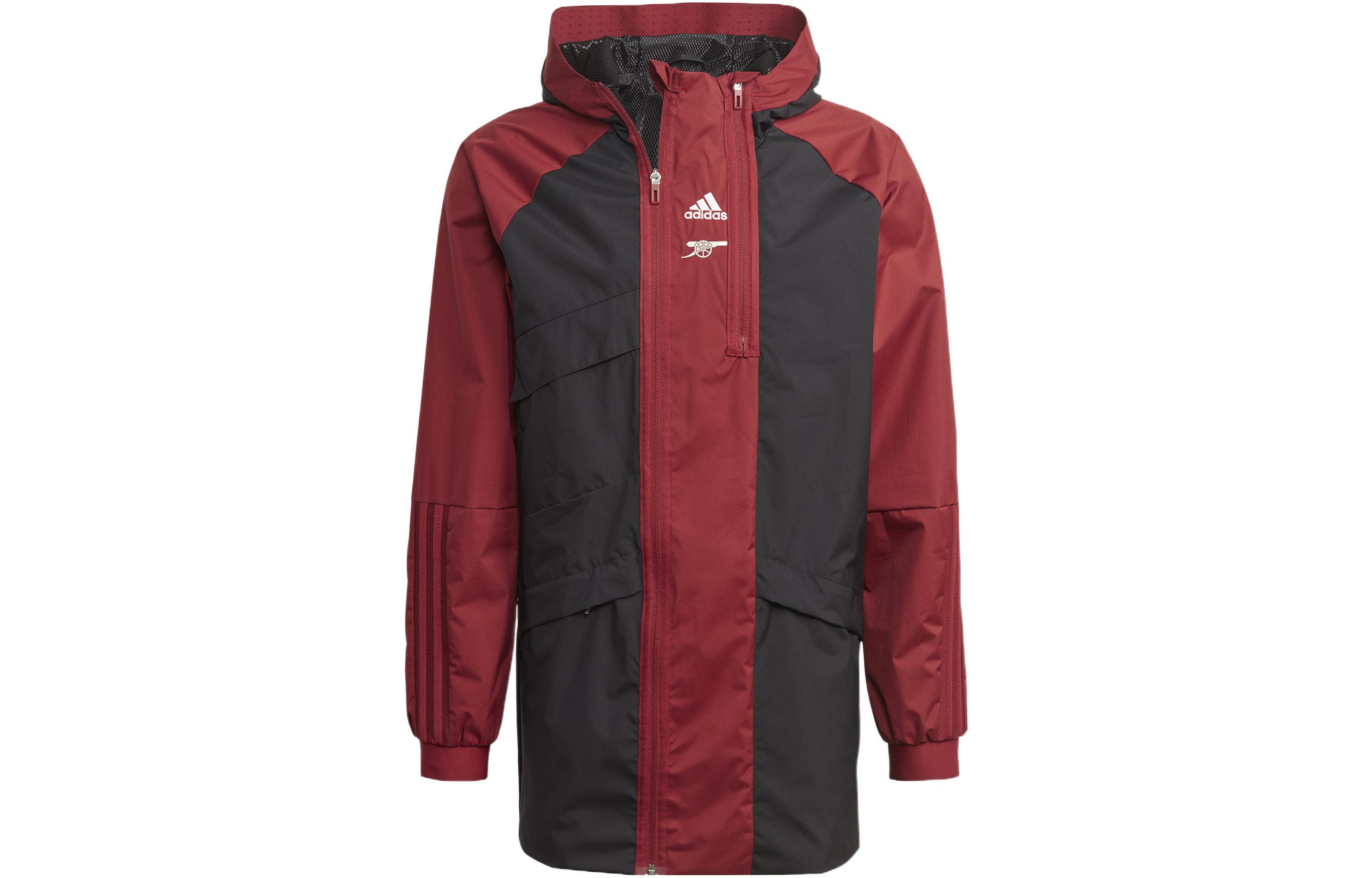 Adidas, football black jacket with hood