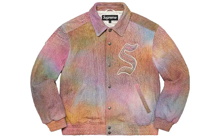Supreme Pebbled Leather Varsity Jacket