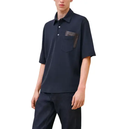 HERMES Polo Shirt Men's Sea Blue