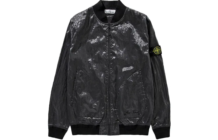 STONE ISLAND Logo Patch Zipped Jacket