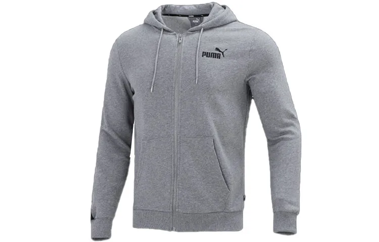 PUMA Jackets Men's Gray Hooded Moderate Other