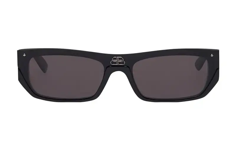 Balenciaga Shield Rectangular Frame Sunglasses
