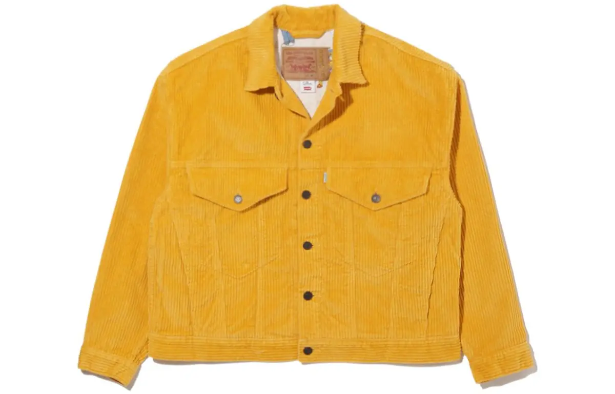Levi's X THE SIMPSONS Jackets Men's Yellow Crew Neck Moderate Other