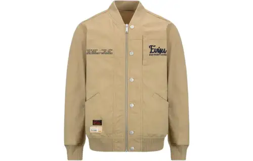 EVISU Jackets Men's Sand Baseball Collar Moderate Other