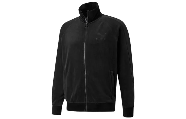 PUMA Jackets Men's Black Stand Collar Moderate Other