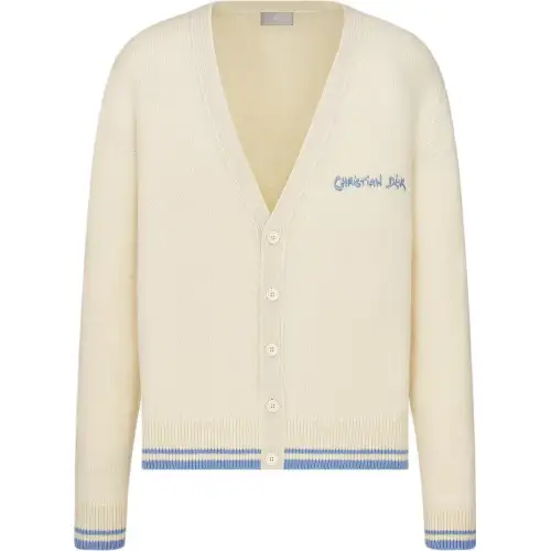 DIOR Logo Embroidered Button Up Cardigan