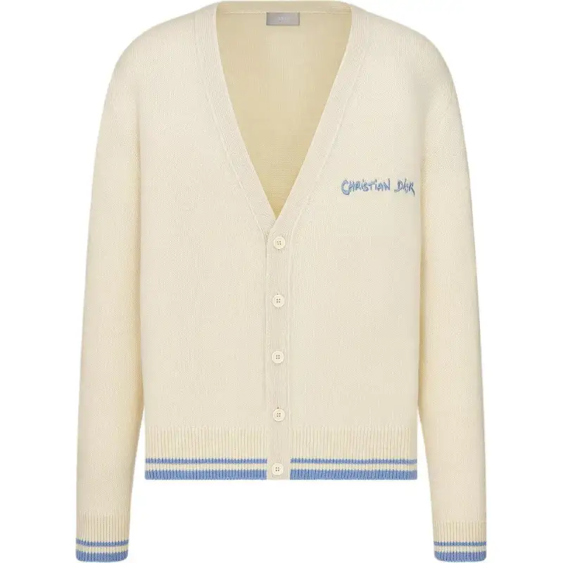 DIOR Logo Embroidered Button Up Cardigan