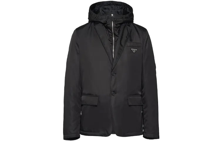 PRADA Logo-plaque Hooded Jacket
