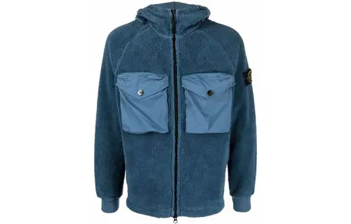 STONE ISLAND Jackets Men's Blue Hooded Moderate Other