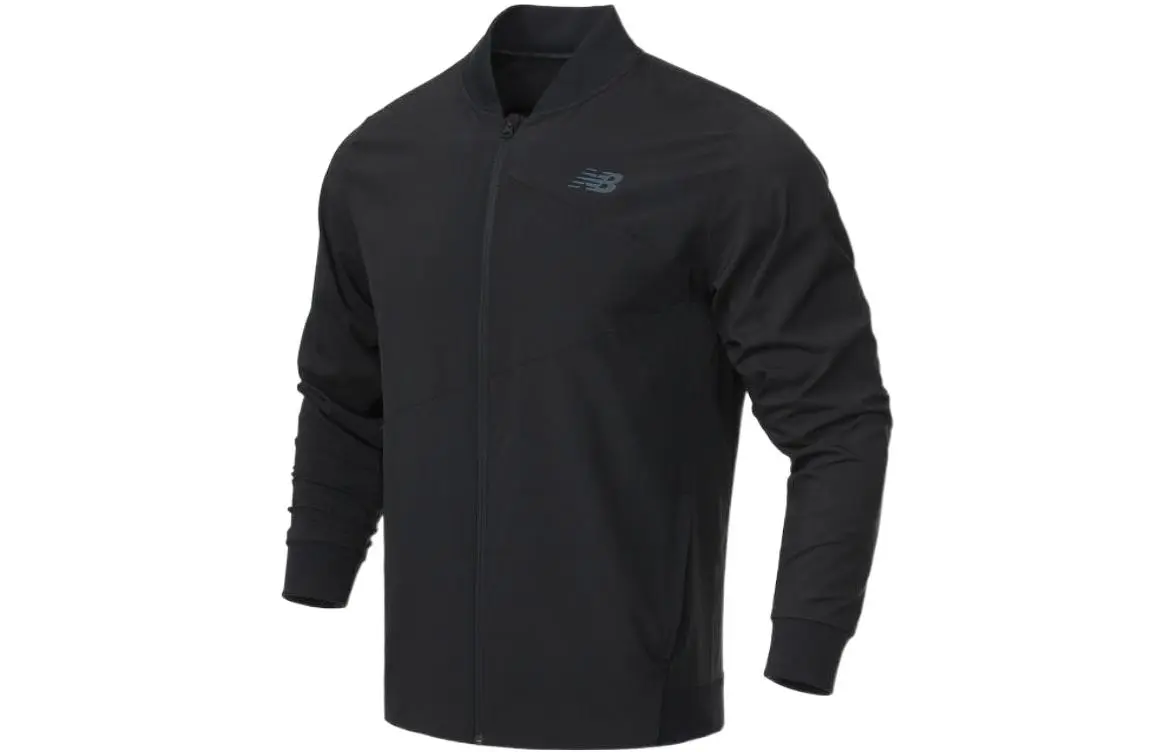 New Balance Jackets Men's Black Baseball Collar Moderate Other