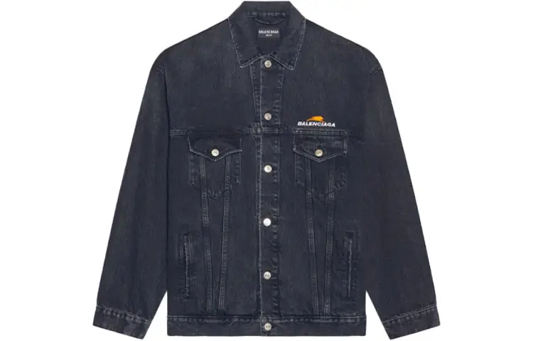 Balenciaga Jackets Men's Black Lapel Moderate Other