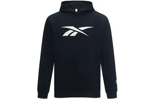 Reebok Sweatshirts Unisex Black Hooded Moderate Regular