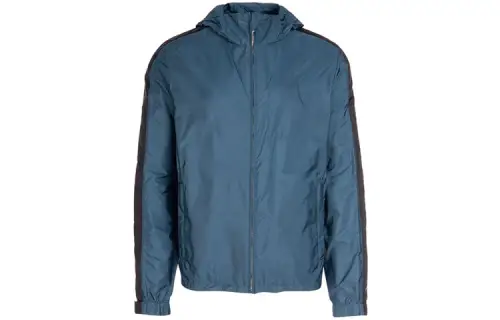 PRADA Jackets Men's Blue Hooded Moderate Other