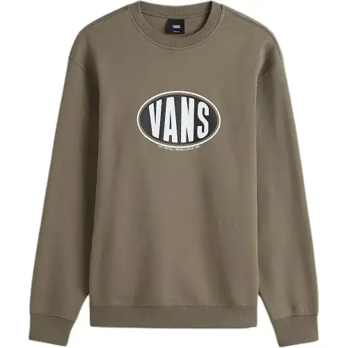 Vans Spray On Loose Crew Sweatshirts Men's Brown Crew Neck Moderate Other