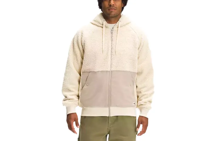THE NORTH FACE Jackets Men's Beige Hooded Moderate Straight Fit