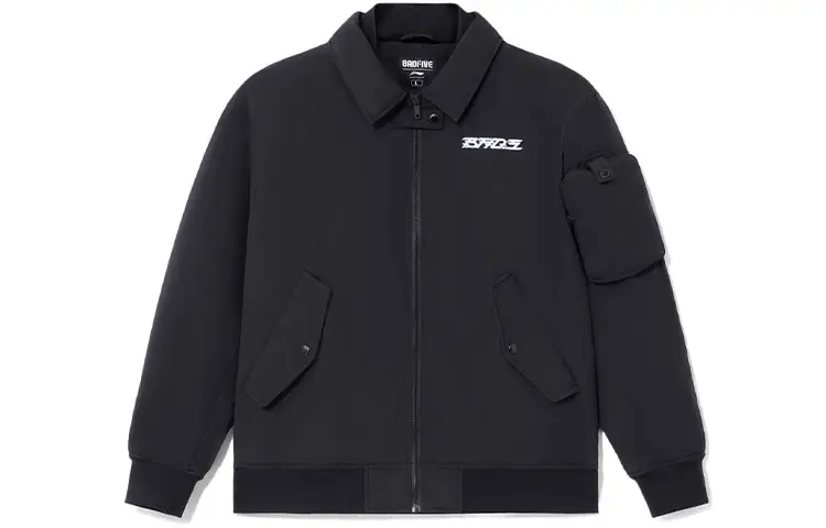 Li Ning BADFIVE Jackets Men's Black Lapel Moderate Straight Fit