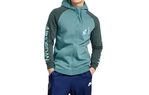 Jordan Jackets Men's Blue Gray Hooded Moderate Other