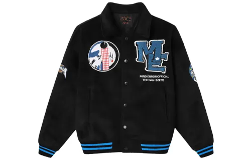 MIND ERROR Loose Fit Thickened Pilot Jacket Unisex Black Gift Recommendation