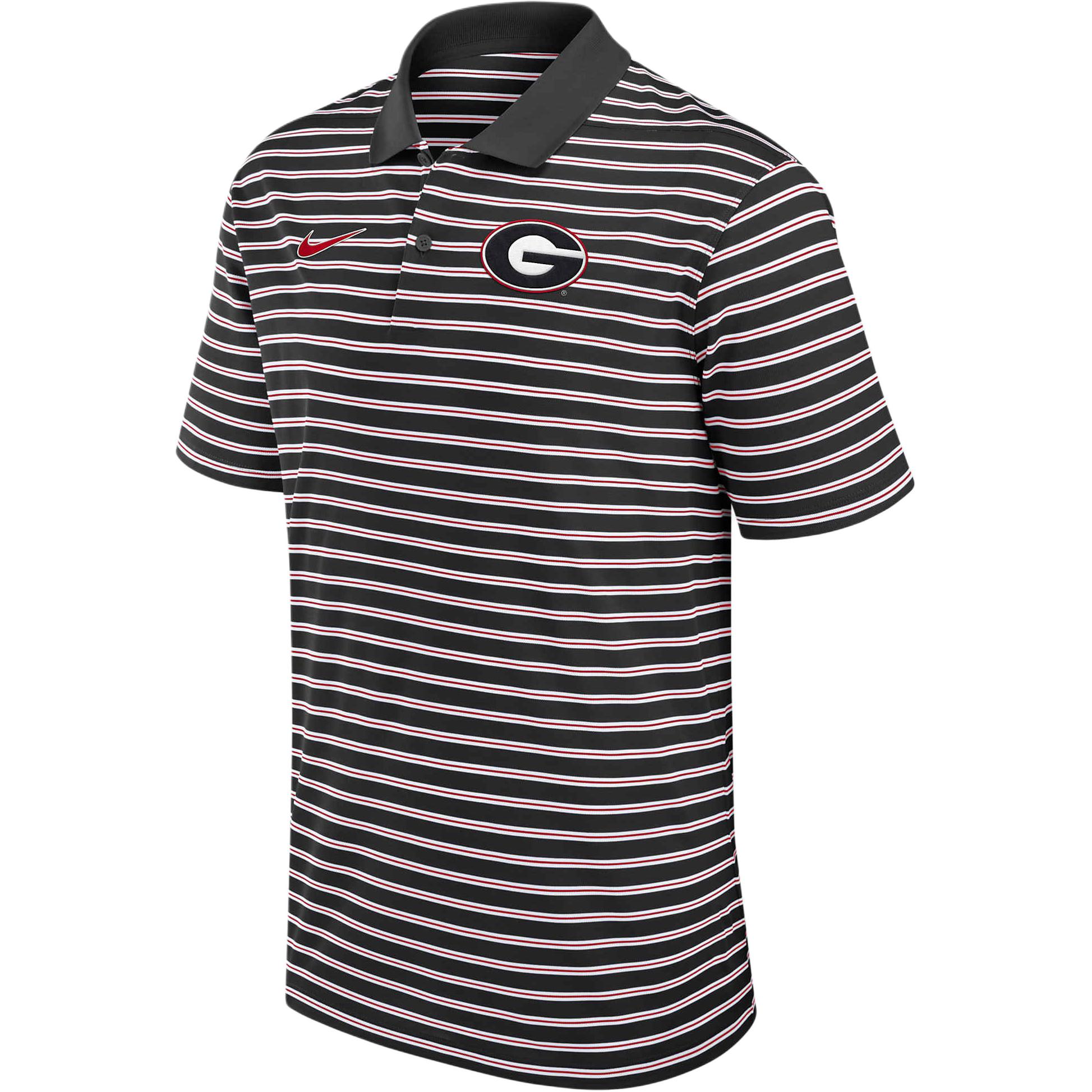 Nike Georgia Bulldogs Primetime Victory Striped Men's Nike Dri-FIT College Polo