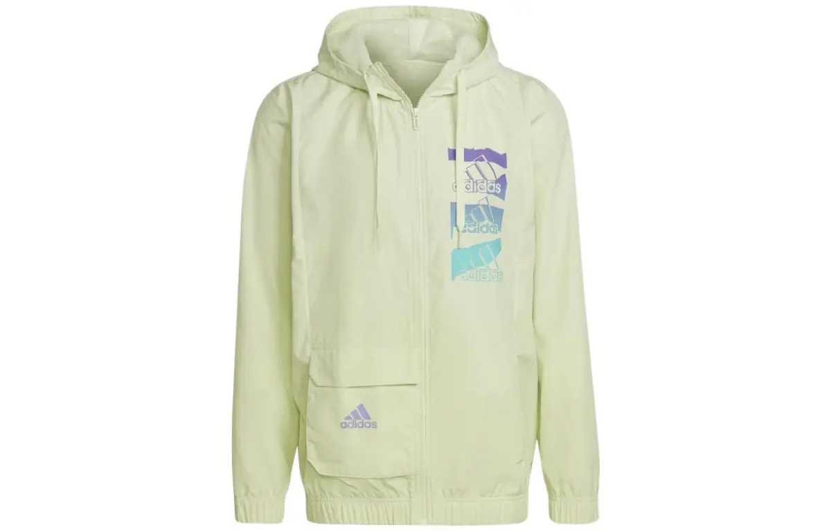 Adidas Jackets Men's Green Hooded Moderate Other
