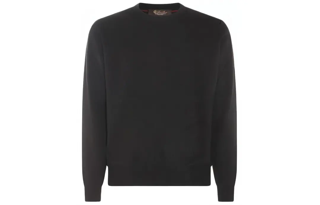 Loro Piana Sweaters Men's Black Crew Neck Moderate Other
