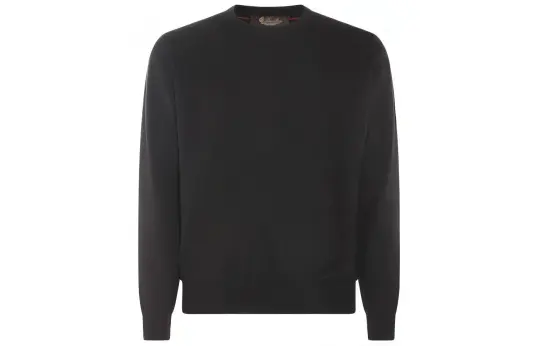 Loro Piana Sweaters Men's Black Crew Neck Moderate Other