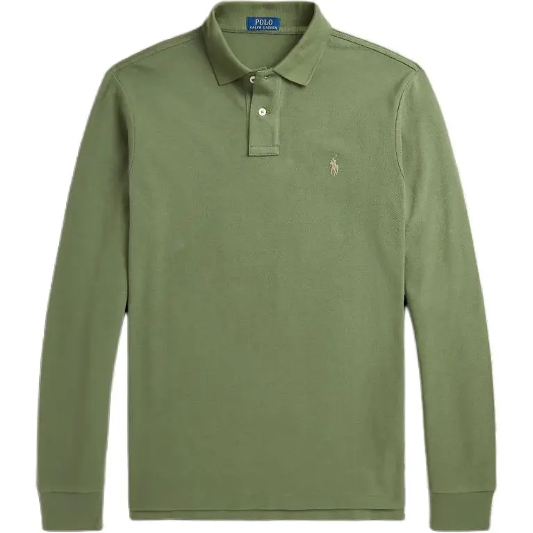 Polo Ralph Lauren SS24 Polo Shirt Custom Slim Fit Men's Flower Path Green