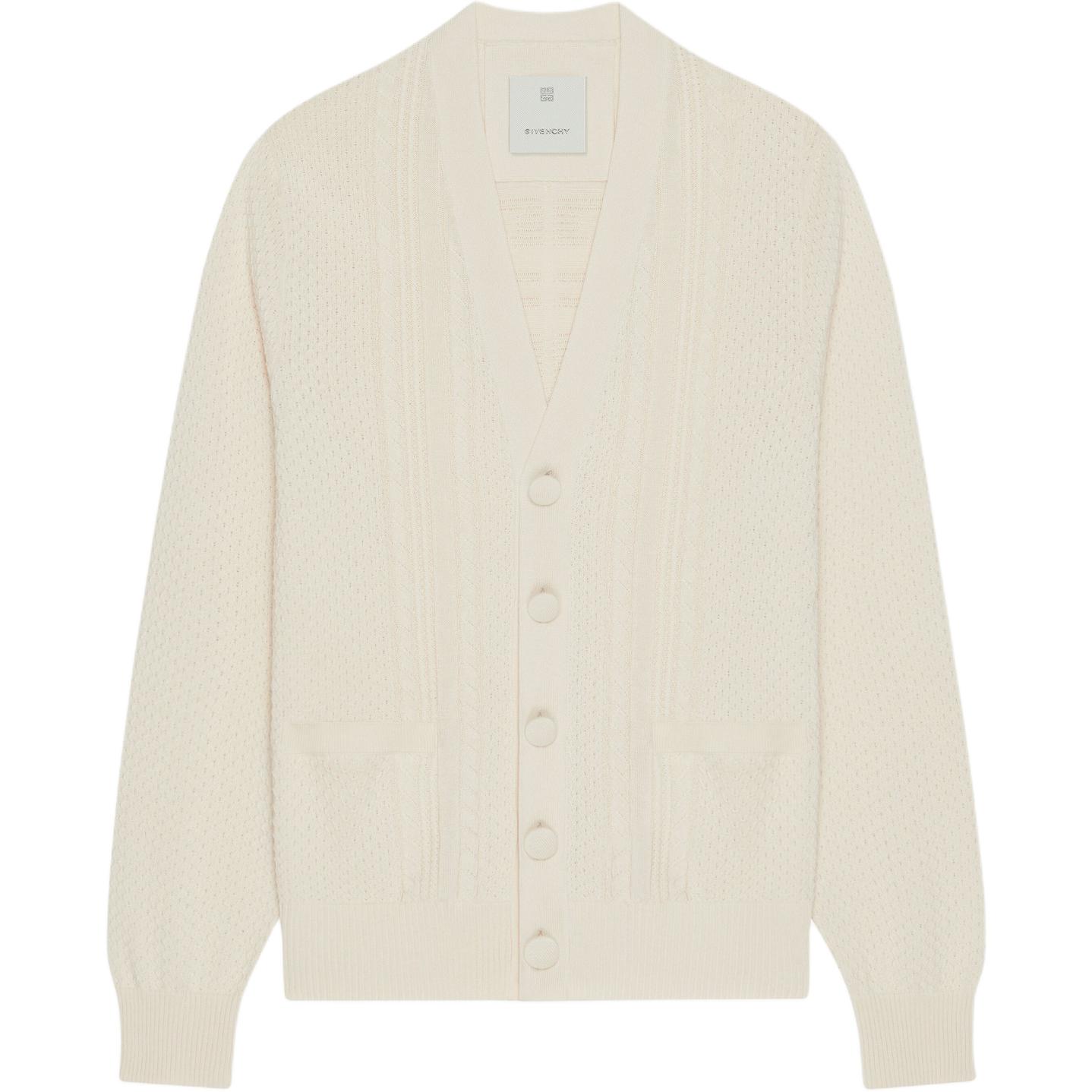 Мужской кардиган Givenchy GIVENCHY FW24 LogoV (бежевый)