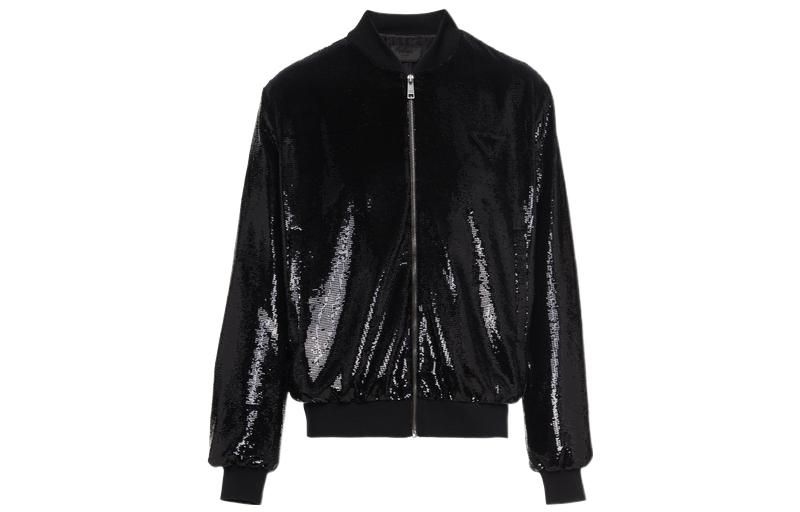 Мужская куртка Prada Sequin Jacket (черная)