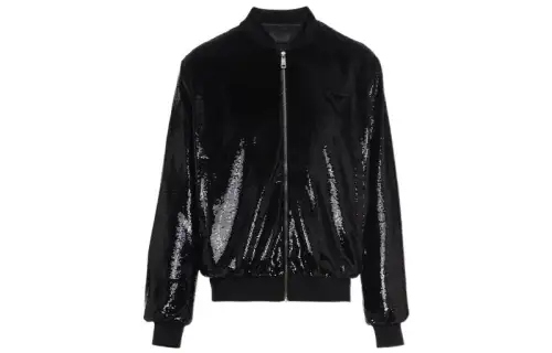 sequin-embellished bomber jacket