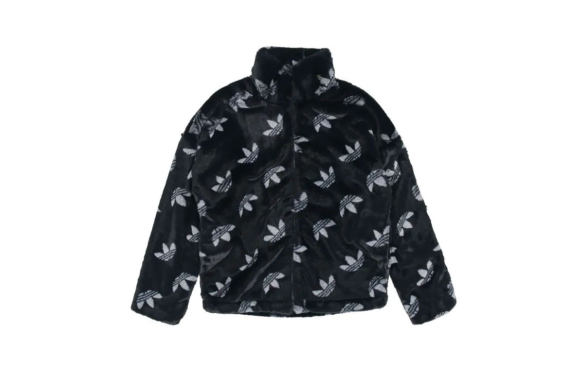 Adidas Originals Monogram Fur Jacket Unisex Black