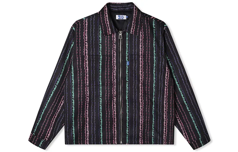 MIND ERROR Loose Fit Thin Jacket Unisex Black
