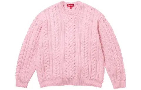 Supreme Appliqué Cable Knit Sweater