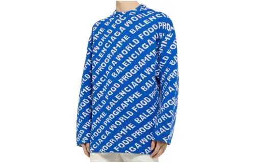 Balenciaga Sweater Loose Fit Men's Blue