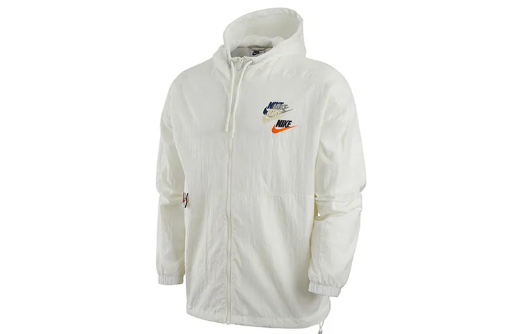 Nike Jackets Men's White Hooded (Non-detachable) Moderate