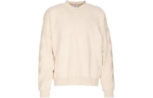 OFF-WHITE Diagonal Stripe-embroidered Cotton Sweatshirt