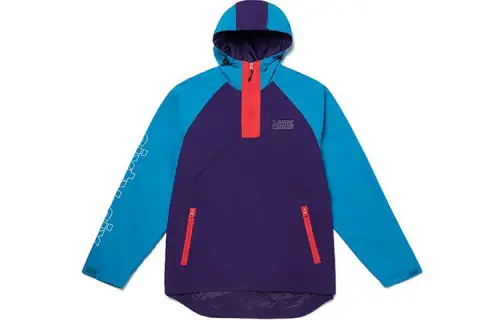 Vans Colored windproof purple jacket with zipper with hood
