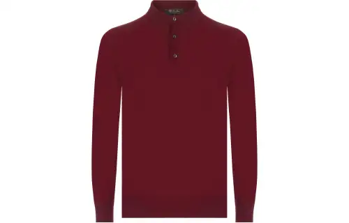 Loro Piana Knitwear Men's Red Polo Collar Moderate Other