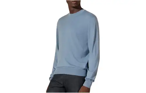 HERMES Sweaters Men's Blue Crew Neck Moderate Other