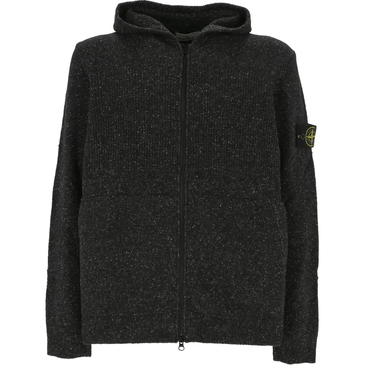 STONE ISLAND Zip-Up Knitted Hoodie